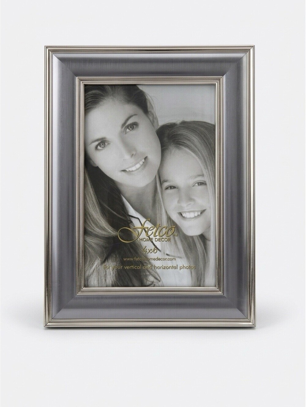 Fetco Newport Hue 4x6 Silver Pewter Photo Frame Corner Fleur New in Box